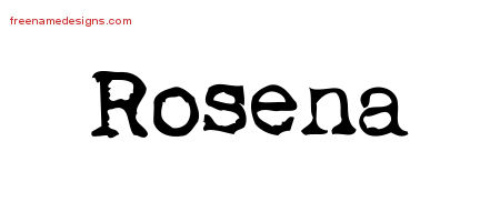 Vintage Writer Name Tattoo Designs Rosena Free Lettering