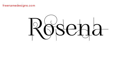 Decorated Name Tattoo Designs Rosena Free