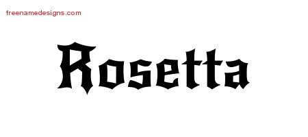 Gothic Name Tattoo Designs Rosetta Free Graphic