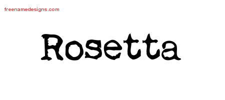 Vintage Writer Name Tattoo Designs Rosetta Free Lettering