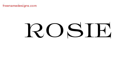 Flourishes Name Tattoo Designs Rosie Printable