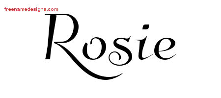 Elegant Name Tattoo Designs Rosie Free Graphic