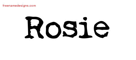 Vintage Writer Name Tattoo Designs Rosie Free Lettering