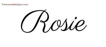 Classic Name Tattoo Designs Rosie Graphic Download