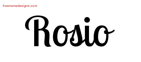 Handwritten Name Tattoo Designs Rosio Free Download