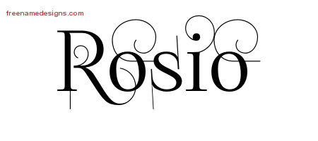 Decorated Name Tattoo Designs Rosio Free