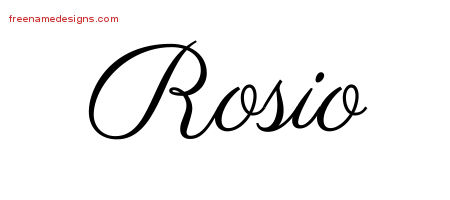 Classic Name Tattoo Designs Rosio Graphic Download