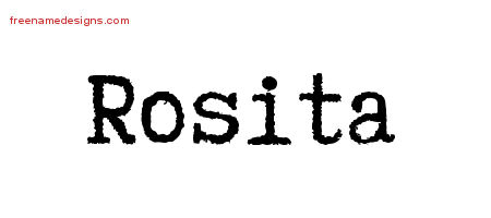 Typewriter Name Tattoo Designs Rosita Free Download