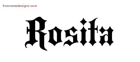 Old English Name Tattoo Designs Rosita Free