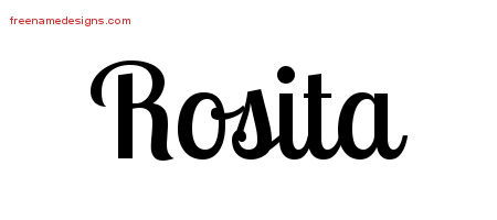 Handwritten Name Tattoo Designs Rosita Free Download