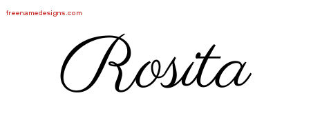 Classic Name Tattoo Designs Rosita Graphic Download