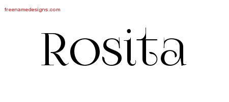 Vintage Name Tattoo Designs Rosita Free Download