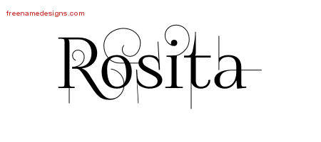 Decorated Name Tattoo Designs Rosita Free