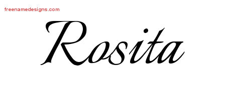 Calligraphic Name Tattoo Designs Rosita Download Free
