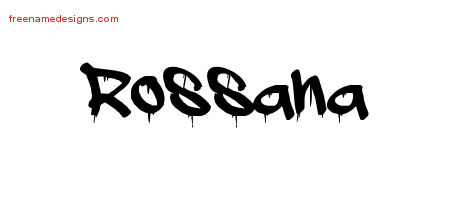 Graffiti Name Tattoo Designs Rossana Free Lettering