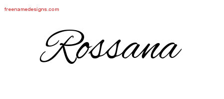 Cursive Name Tattoo Designs Rossana Download Free