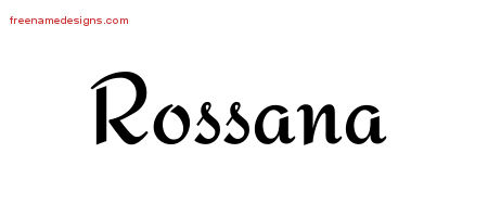 Calligraphic Stylish Name Tattoo Designs Rossana Download Free