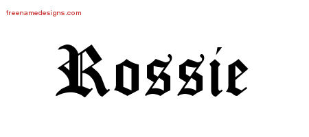 Blackletter Name Tattoo Designs Rossie Graphic Download
