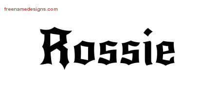 Gothic Name Tattoo Designs Rossie Free Graphic