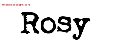 Vintage Writer Name Tattoo Designs Rosy Free Lettering