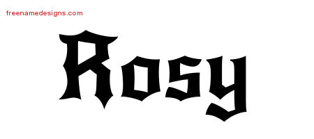 Gothic Name Tattoo Designs Rosy Free Graphic
