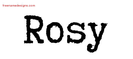 Typewriter Name Tattoo Designs Rosy Free Download