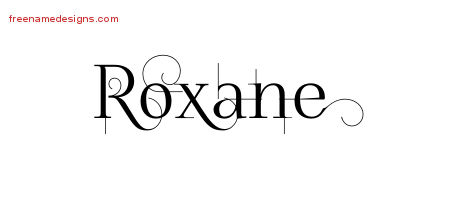 Decorated Name Tattoo Designs Roxane Free