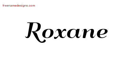 Art Deco Name Tattoo Designs Roxane Printable