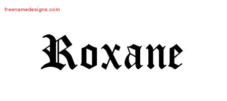 Blackletter Name Tattoo Designs Roxane Graphic Download