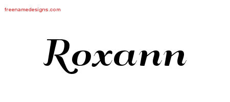 Art Deco Name Tattoo Designs Roxann Printable