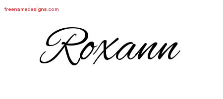 Cursive Name Tattoo Designs Roxann Download Free