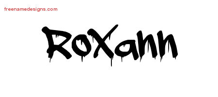 Graffiti Name Tattoo Designs Roxann Free Lettering