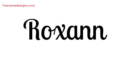 Handwritten Name Tattoo Designs Roxann Free Download