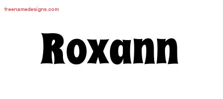 Groovy Name Tattoo Designs Roxann Free Lettering