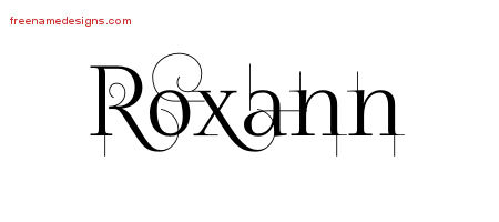 Decorated Name Tattoo Designs Roxann Free