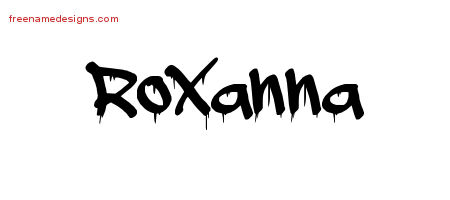 Graffiti Name Tattoo Designs Roxanna Free Lettering