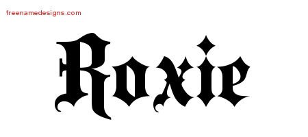 Old English Name Tattoo Designs Roxie Free