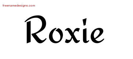 Calligraphic Stylish Name Tattoo Designs Roxie Download Free