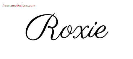 Classic Name Tattoo Designs Roxie Graphic Download