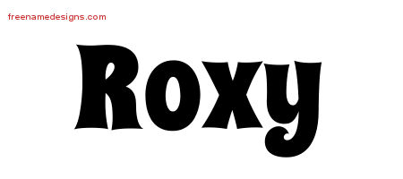 Groovy Name Tattoo Designs Roxy Free Lettering