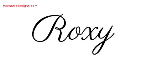 Classic Name Tattoo Designs Roxy Graphic Download