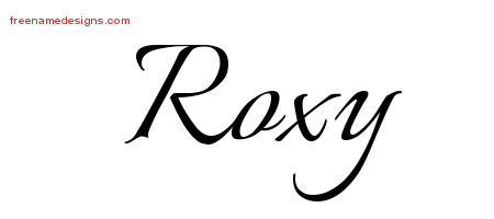 Calligraphic Name Tattoo Designs Roxy Download Free