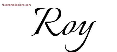 Calligraphic Name Tattoo Designs Roy Free Graphic
