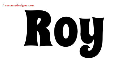 Groovy Name Tattoo Designs Roy Free Lettering
