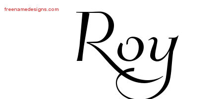 Elegant Name Tattoo Designs Roy Free Graphic