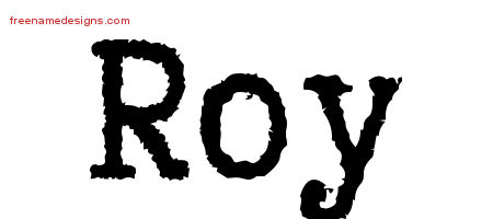 Typewriter Name Tattoo Designs Roy Free Download