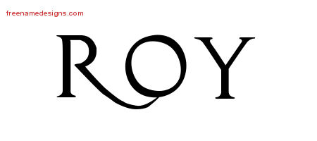 Regal Victorian Name Tattoo Designs Roy Graphic Download