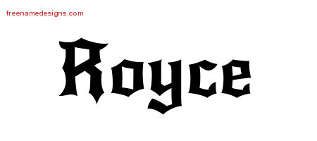 Gothic Name Tattoo Designs Royce Download Free
