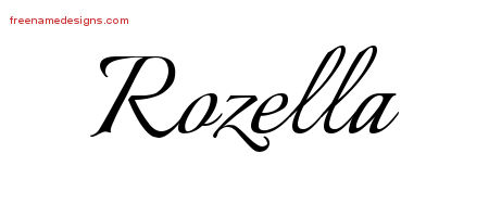 Calligraphic Name Tattoo Designs Rozella Download Free