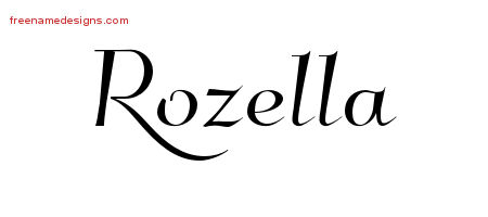 Elegant Name Tattoo Designs Rozella Free Graphic